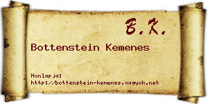 Bottenstein Kemenes névjegykártya